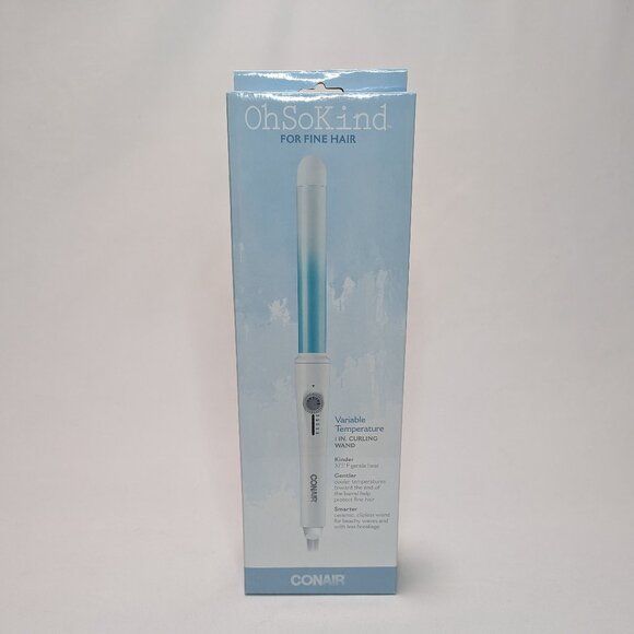 Conair OhSoKind For Fine Hair 1-inch Curling Wand, Straight Wand New NWT Gift - Picture 2 of 7